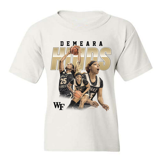 Wake Forest - NCAA Women's Basketball : Demeara Hinds - Collage Youth T-Shirt-0