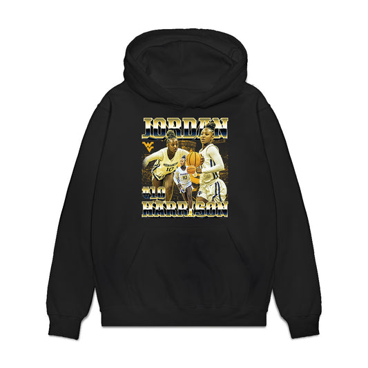 West Virginia - NCAA Women's Basketball : Jordan Harrison - Premium Hooded Sweatshirt-0