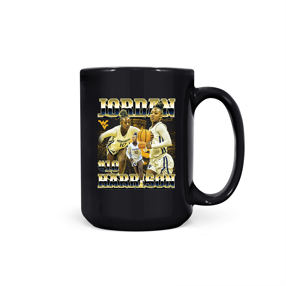 West Virginia - NCAA Women's Basketball : Jordan Harrison - Collage Coffee Mug-0