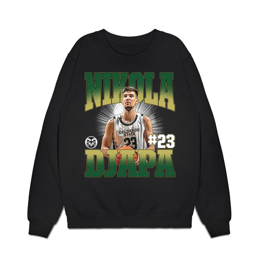 Colorado State - NCAA Men's Basketball : Nikola Djapa - Premium Crewneck Sweatshirt-0