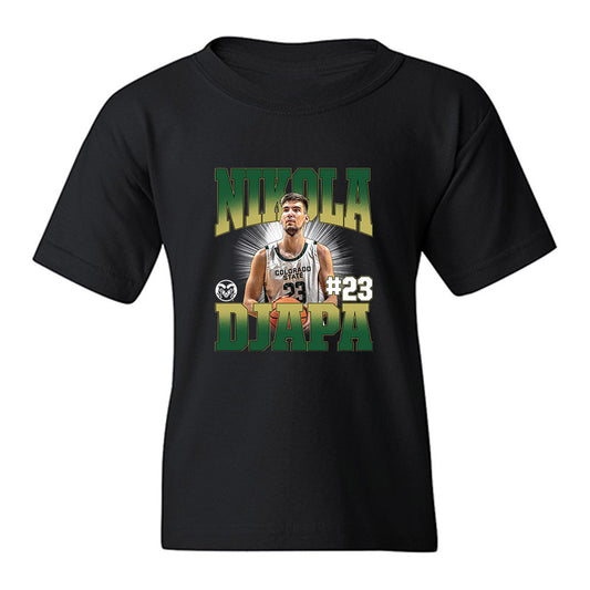 Colorado State - NCAA Men's Basketball : Nikola Djapa - Youth T-Shirt-0