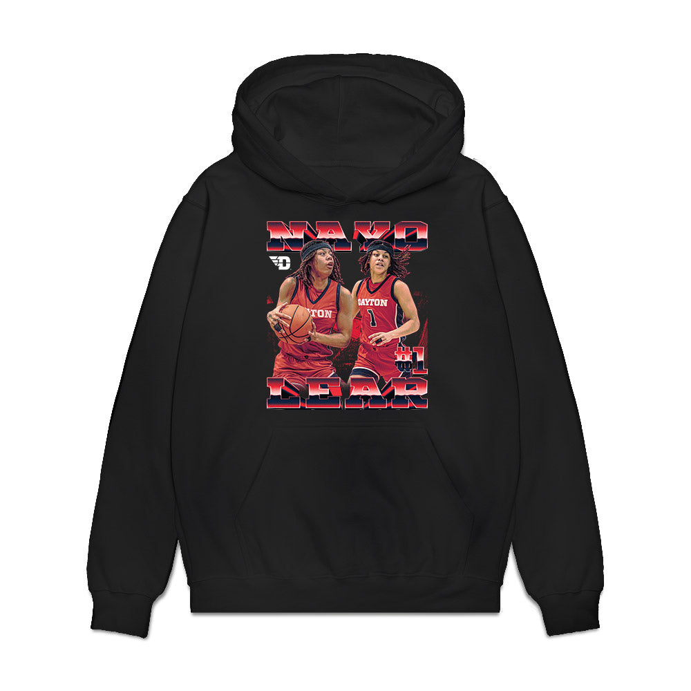 Dayton - NCAA Women's Basketball : Nayo Lear - Collage Premium Hooded Sweatshirt-0