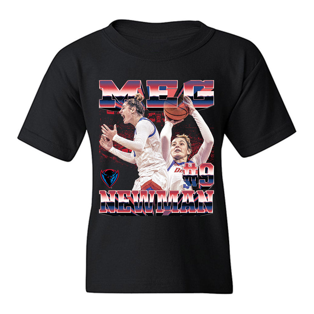 DePaul - NCAA Women's Basketball : Meg Newman - Collage Youth T-Shirt-0