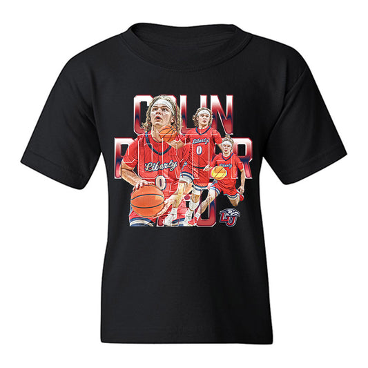 Liberty - NCAA Men's Basketball : Colin Porter - Collage Youth T-Shirt-0