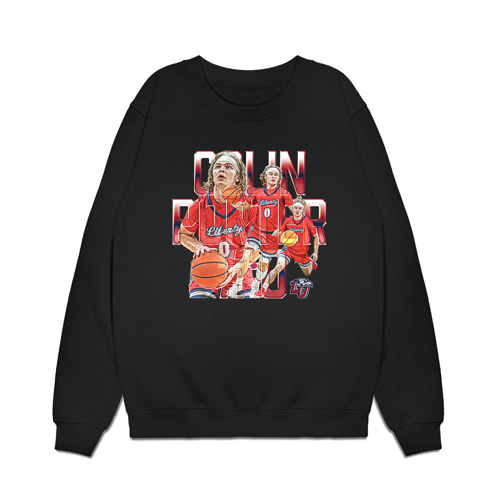 Liberty - NCAA Men's Basketball : Colin Porter - Collage Premium Crewneck Sweatshirt-0