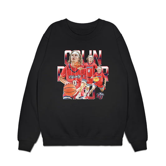 Liberty - NCAA Men's Basketball : Colin Porter - Collage Premium Crewneck Sweatshirt-0
