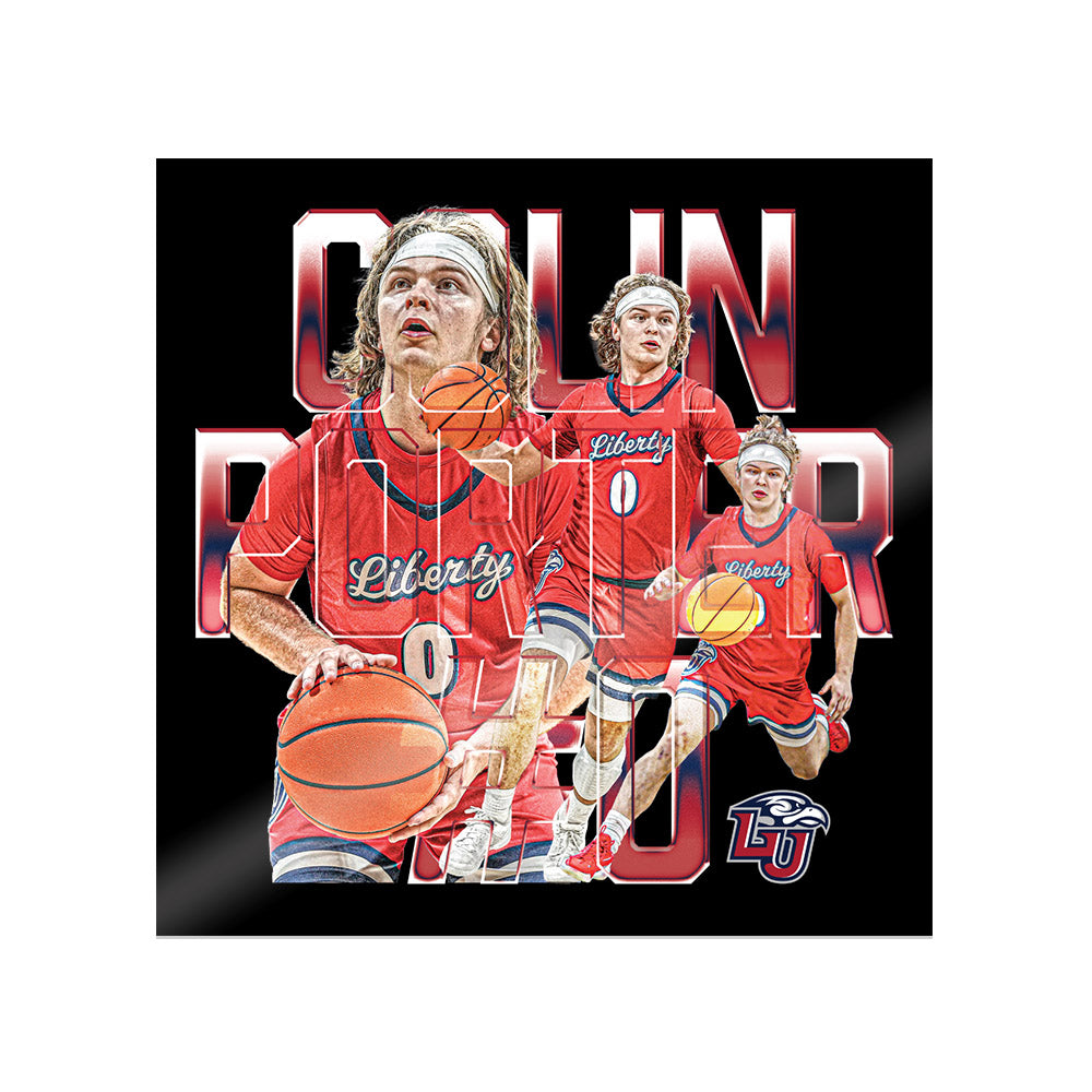 Liberty - NCAA Men's Basketball : Colin Porter - Collage Sticker-0