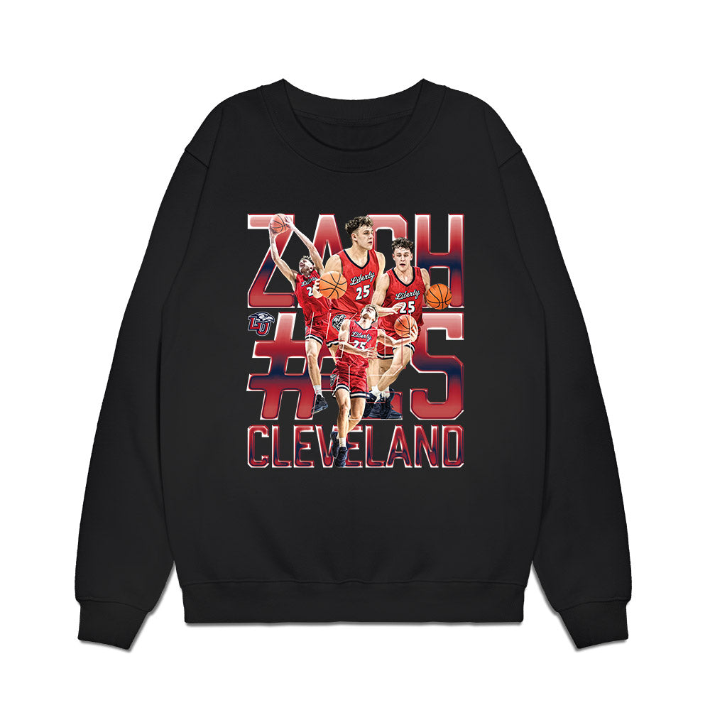 Liberty - NCAA Men's Basketball : Zach Cleveland - Collage Premium Crewneck Sweatshirt-0