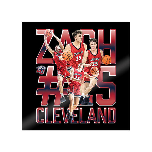 Liberty - NCAA Men's Basketball : Zach Cleveland - Collage Sticker-0