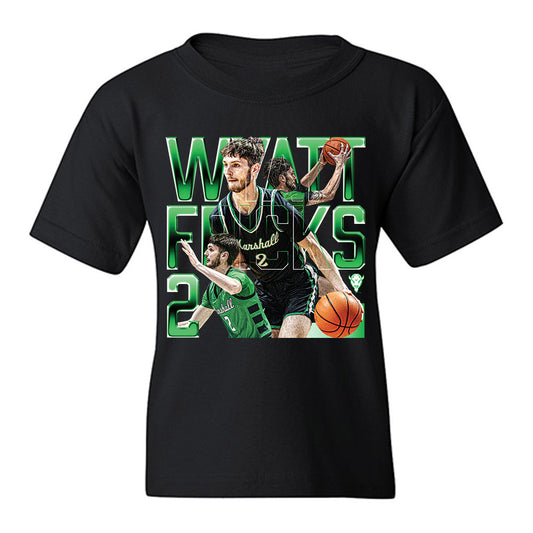 Marshall - NCAA Men's Basketball : Wyatt Fricks - Collage Youth T-Shirt-0