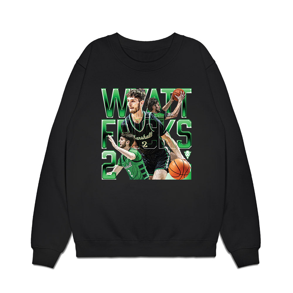 Marshall - NCAA Men's Basketball : Wyatt Fricks - Collage Premium Crewneck Sweatshirt-0