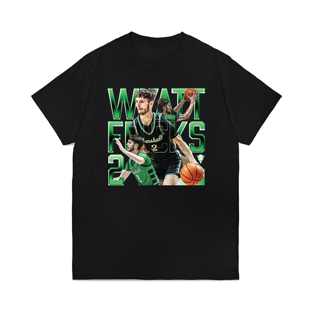 Marshall - NCAA Men's Basketball : Wyatt Fricks - Collage Premium T-Shirt-0