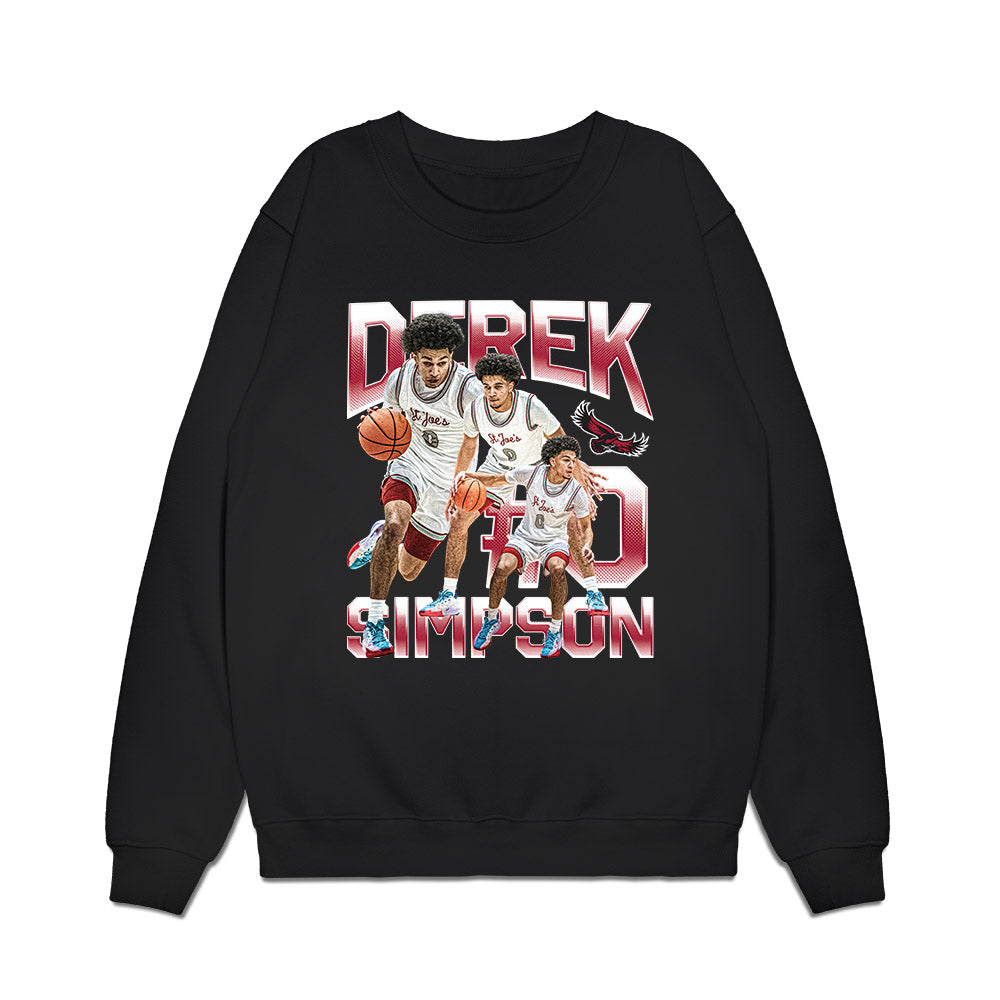 St. Joe's - NCAA Men's Basketball : Derek Simpson - Collage Premium Crewneck Sweatshirt-0