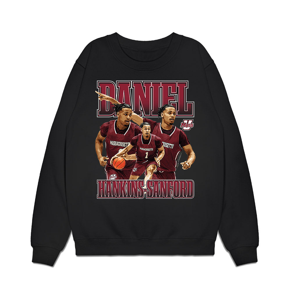 UMass - NCAA Men's Basketball : Daniel Hankins-Sanford - Collage Premium Crewneck Sweatshirt-0