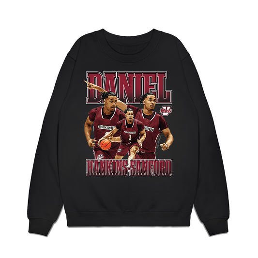 UMass - NCAA Men's Basketball : Daniel Hankins-Sanford - Collage Premium Crewneck Sweatshirt-0