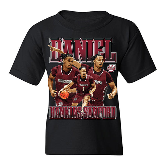 UMass - NCAA Men's Basketball : Daniel Hankins-Sanford - Collage Youth T-Shirt-0