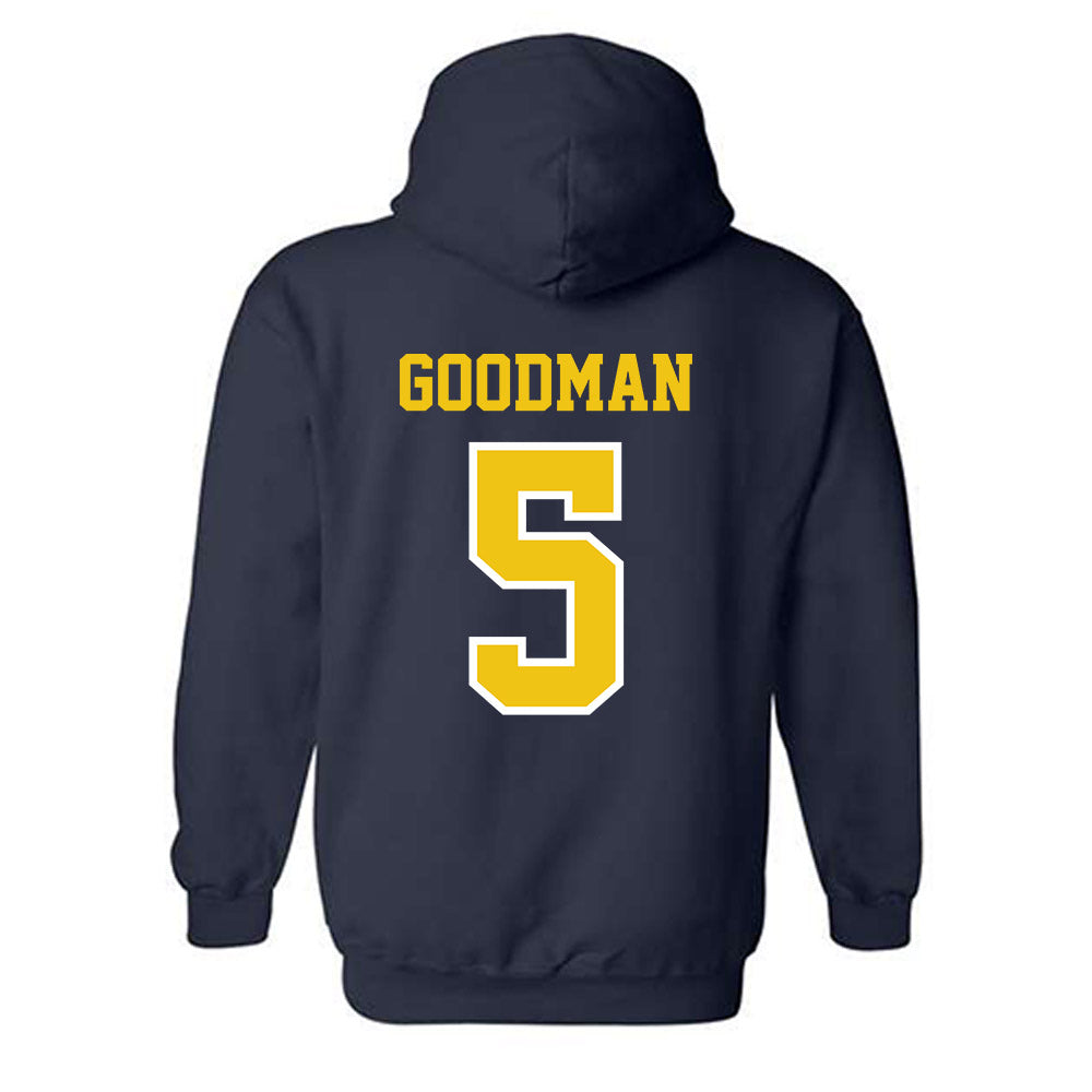 Michigan - NCAA Men's Basketball : Oscar Goodman - Classic Shersey Hooded Sweatshirt-1