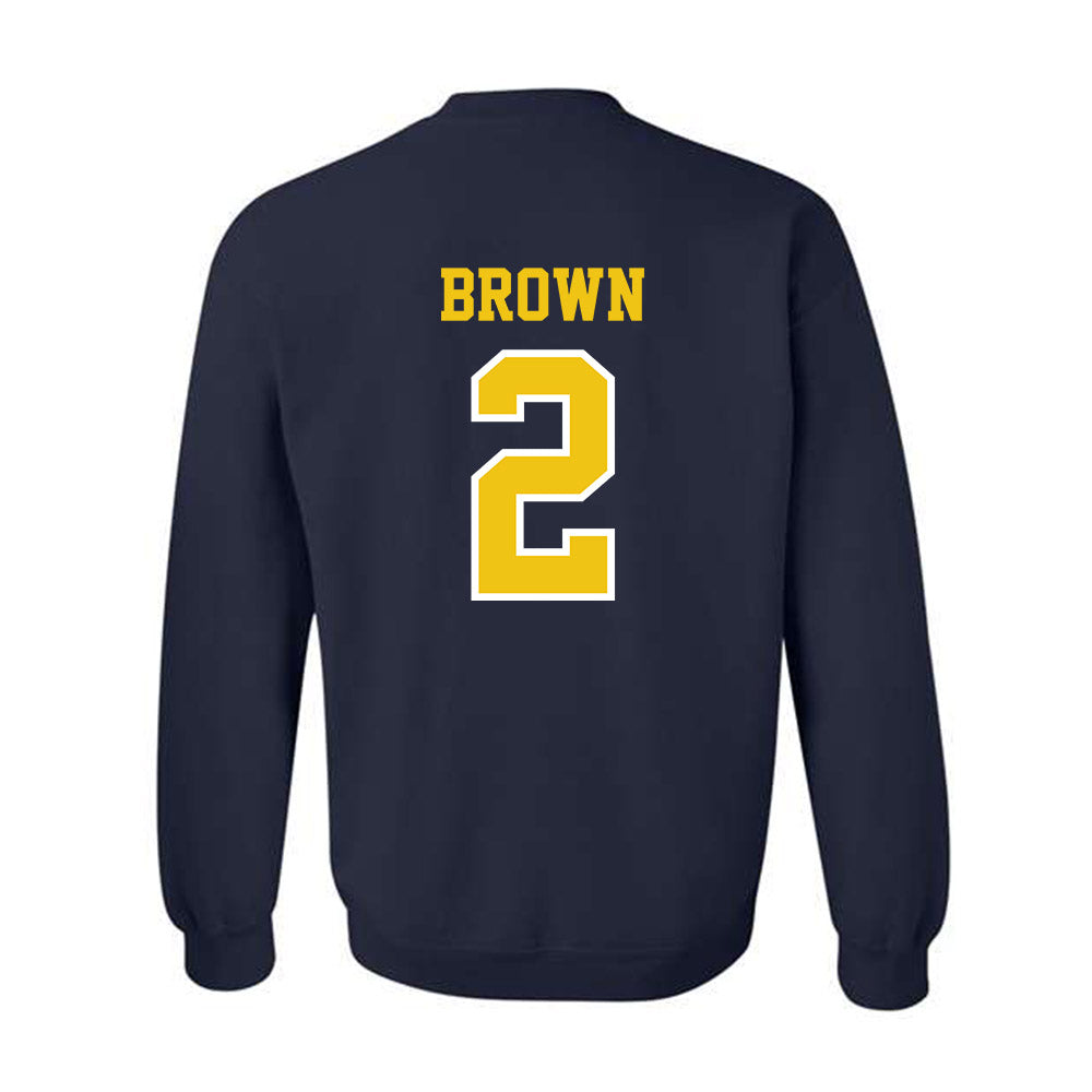 Michigan - NCAA Women's Basketball : Macy Brown - Classic Shersey Crewneck Sweatshirt-1