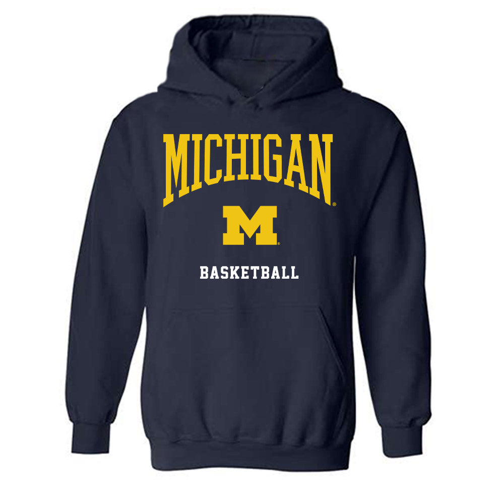 Michigan - NCAA Men's Basketball : Yaxel Lendeborg - Classic Shersey Hooded Sweatshirt-0