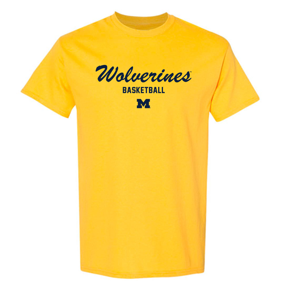 Michigan - NCAA Men's Basketball : Morez Johnson Jr. - Classic Shersey T-Shirt-0