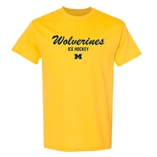 Michigan - NCAA Men's Ice Hockey : Asher Barnett - Classic Shersey T-Shirt-0