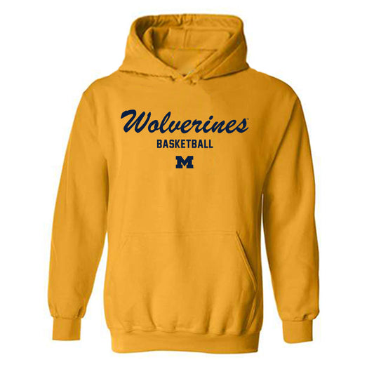 Michigan - NCAA Men's Basketball : Nimari Burnett - Classic Shersey Hooded Sweatshirt-0