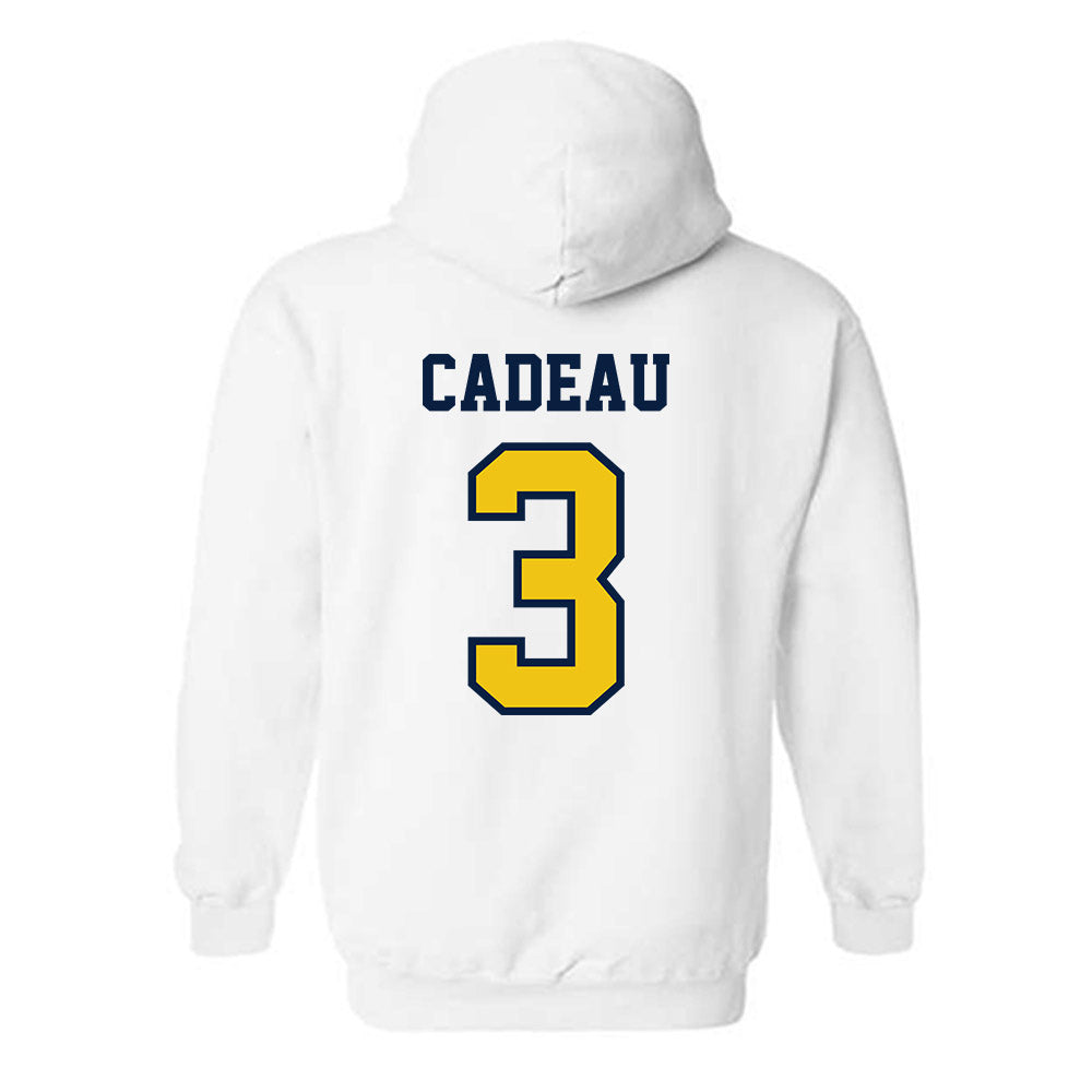 Michigan - NCAA Men's Basketball : Elliot Cadeau - Classic Shersey Hooded Sweatshirt-1