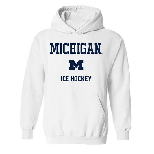 Michigan - NCAA Men's Ice Hockey : Stephen Peck - Classic Shersey Hooded Sweatshirt-0
