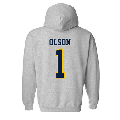 Michigan - NCAA Women's Basketball : Olivia Olson - Classic Shersey Hooded Sweatshirt-1