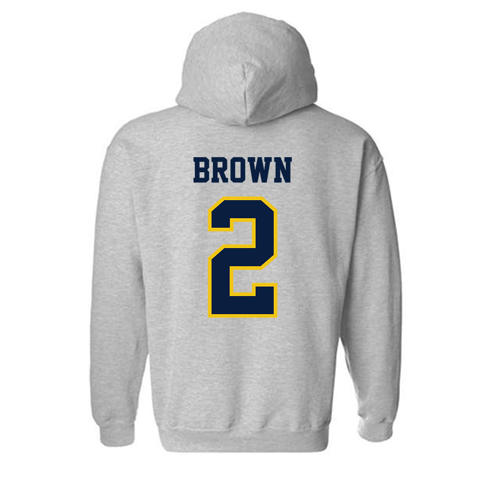 Michigan - NCAA Women's Basketball : Macy Brown - Classic Shersey Hooded Sweatshirt-1