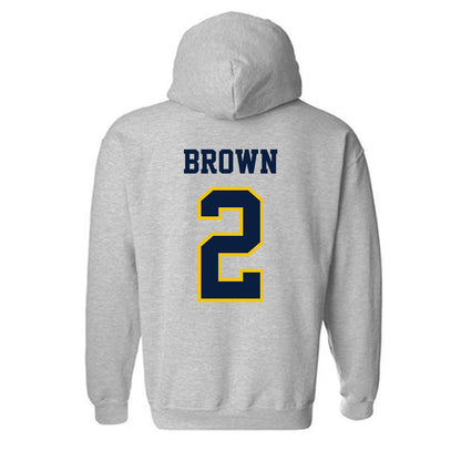 Michigan - NCAA Women's Basketball : Macy Brown - Classic Shersey Hooded Sweatshirt-1