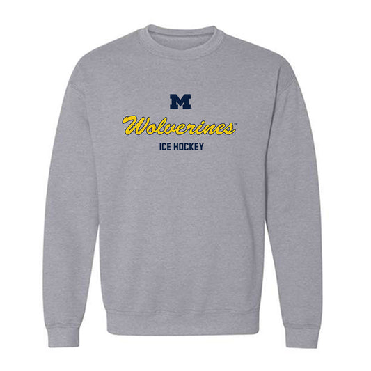 Michigan - NCAA Men's Ice Hockey : Michael Hage - Classic Shersey Crewneck Sweatshirt-0