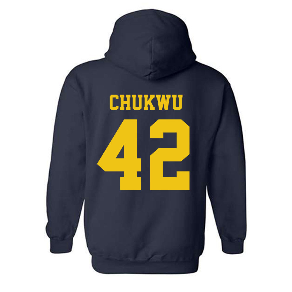 Michigan - NCAA Football : Jeffrey Chukwu - Sports Shersey Hooded Sweatshirt-1