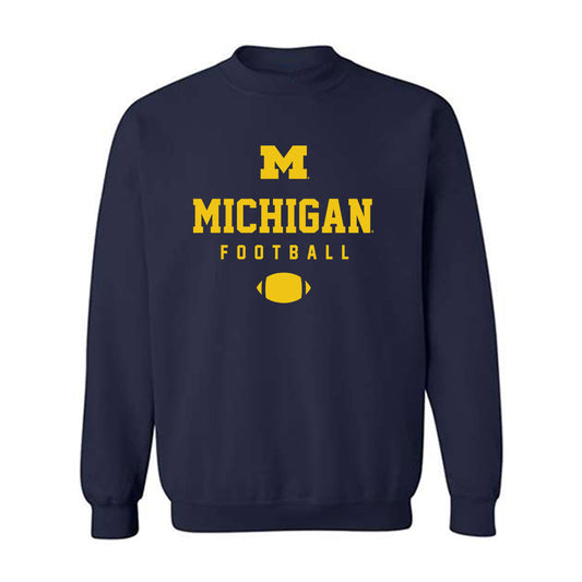 Michigan - NCAA Football : Jaishawn Barham - Sports Shersey Crewneck Sweatshirt-0