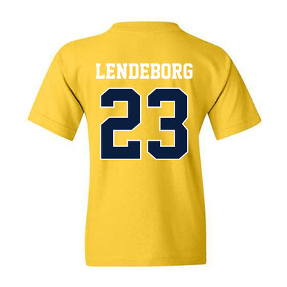 Michigan - NCAA Men's Basketball : Yaxel Lendeborg - Sports Shersey Youth T-Shirt-1