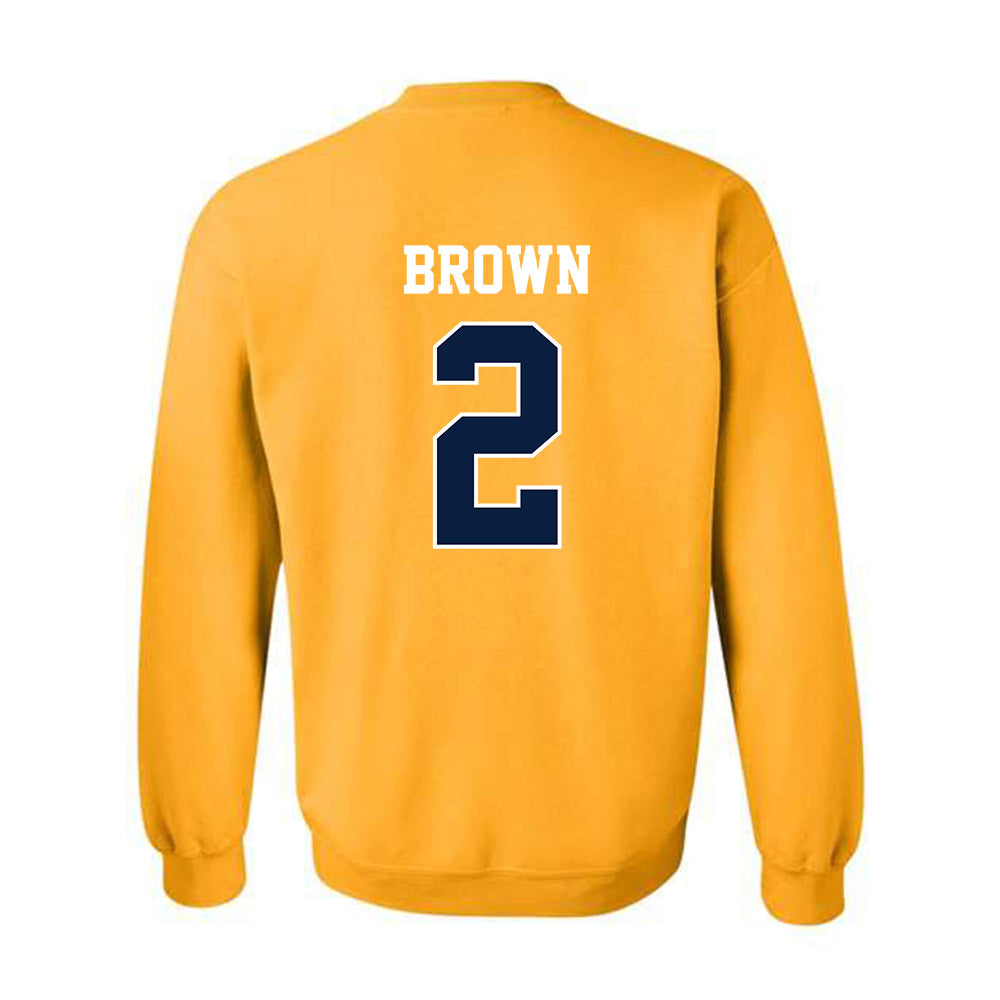 Michigan - NCAA Women's Basketball : Macy Brown - Sports Shersey Crewneck Sweatshirt-1