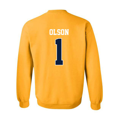 Michigan - NCAA Women's Basketball : Olivia Olson - Sports Shersey Crewneck Sweatshirt-1