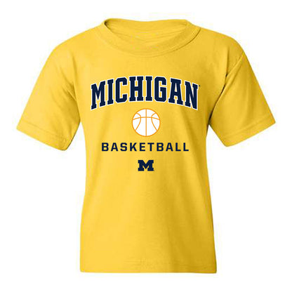 Michigan - NCAA Men's Basketball : Morez Johnson Jr. - Sports Shersey Youth T-Shirt-0
