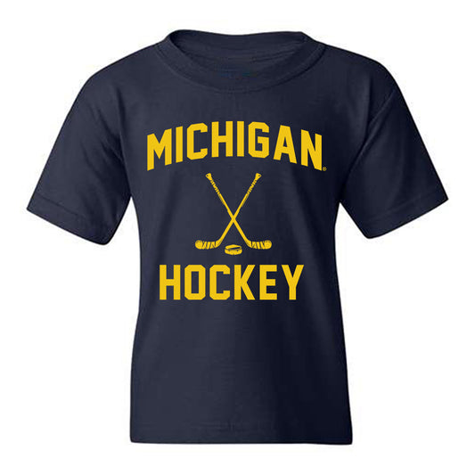 Michigan - NCAA Men's Ice Hockey : Hunter Hady - Sports Shersey Youth T-Shirt-0