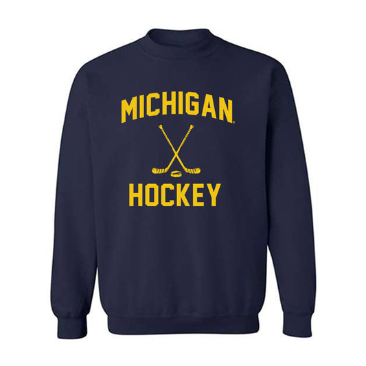 Michigan - NCAA Men's Ice Hockey : Asher Barnett - Sports Shersey Crewneck Sweatshirt-0