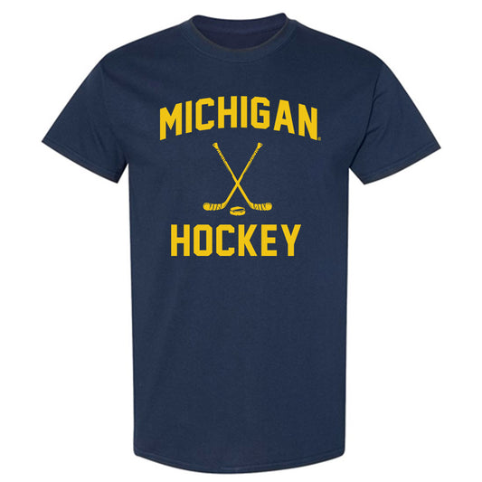Michigan - NCAA Men's Ice Hockey : Asher Barnett - Sports Shersey T-Shirt-0