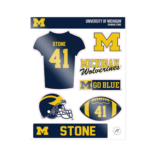 Michigan - NCAA Football : Shomari Stone - Sticker Sheet-0