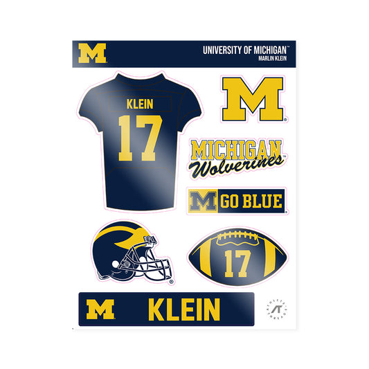 Michigan - NCAA Football : Marlin Klein - Sticker Sheet-0