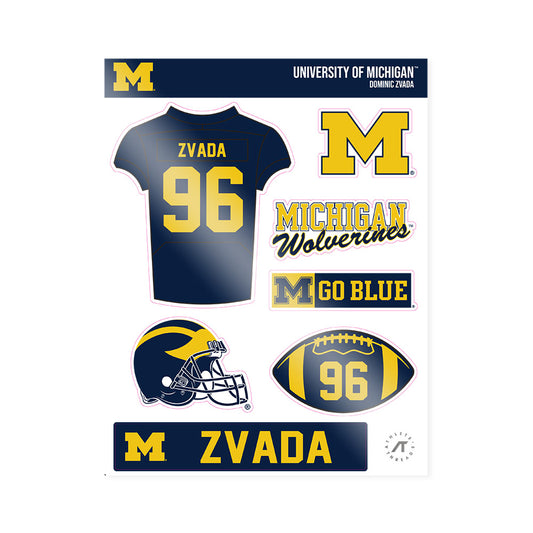 Michigan - NCAA Football : Dominic Zvada - Sticker Sheet-0