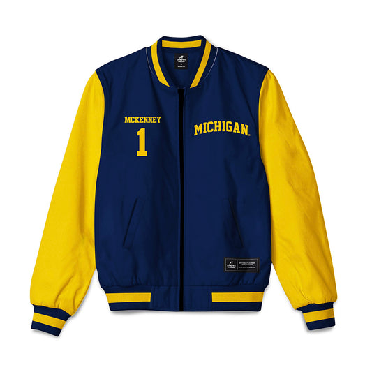 Michigan - NCAA Men's Basketball : Trey McKenney - Bomber Jacket-0