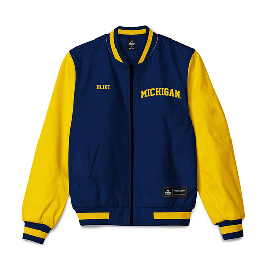 Michigan - NCAA Men's Gymnastics : Landen Blixt - Bomber Jacket-0
