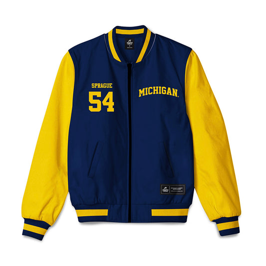 Michigan - NCAA Football : Andrew Sprague - Bomber Jacket-0