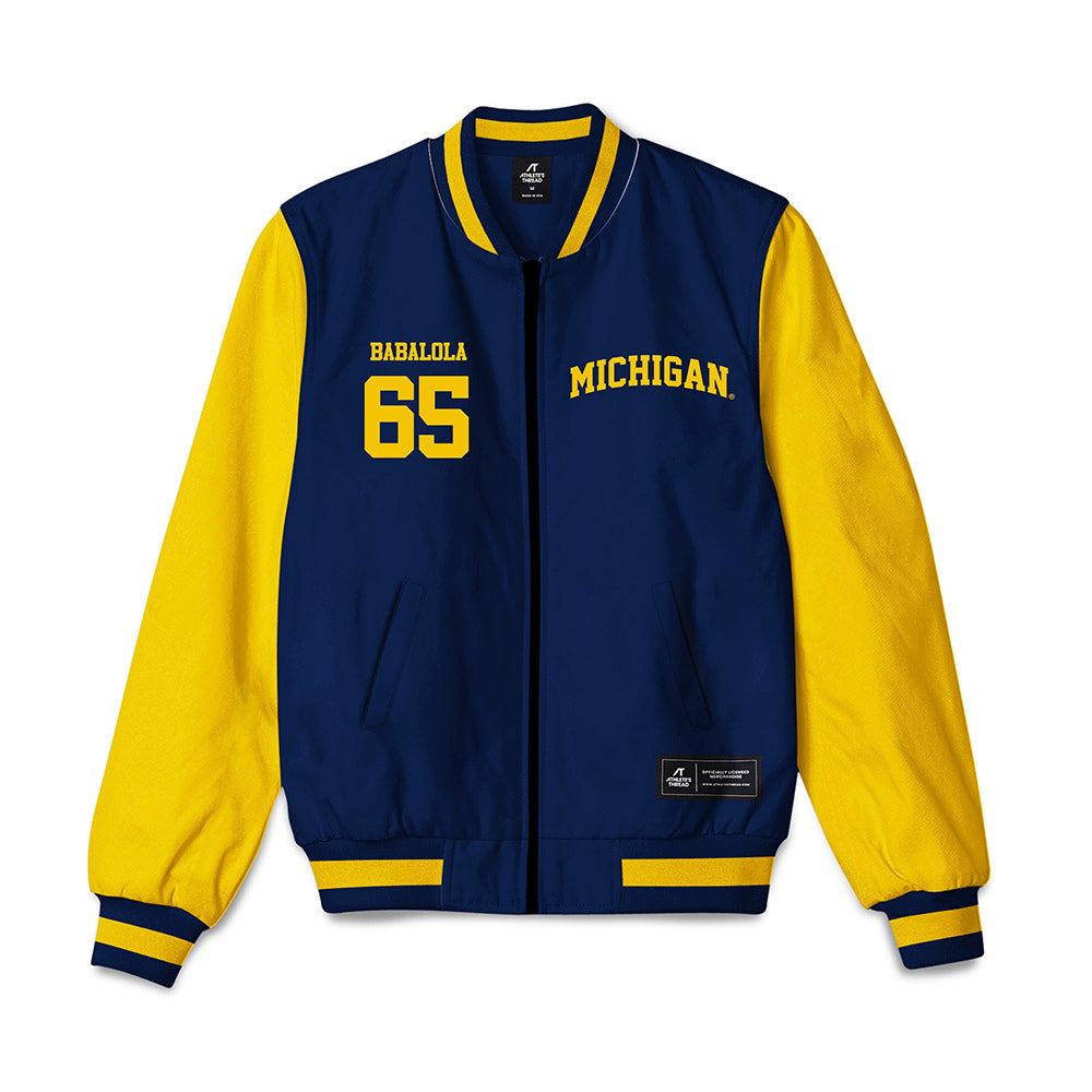 Michigan - NCAA Football : Andrew Babalola - Bomber Jacket-0