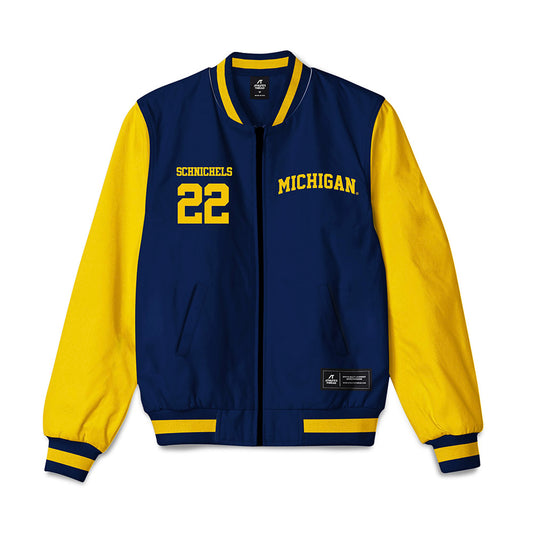Michigan - NCAA Women's Volleyball : Sydney Schnichels - Bomber Jacket-0