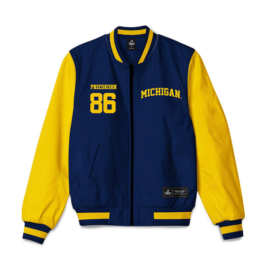 Michigan - NCAA Football : Brady Prieskorn - Bomber Jacket-0